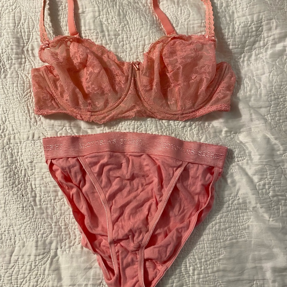 Victoria’s Secret light pink bra/panty set